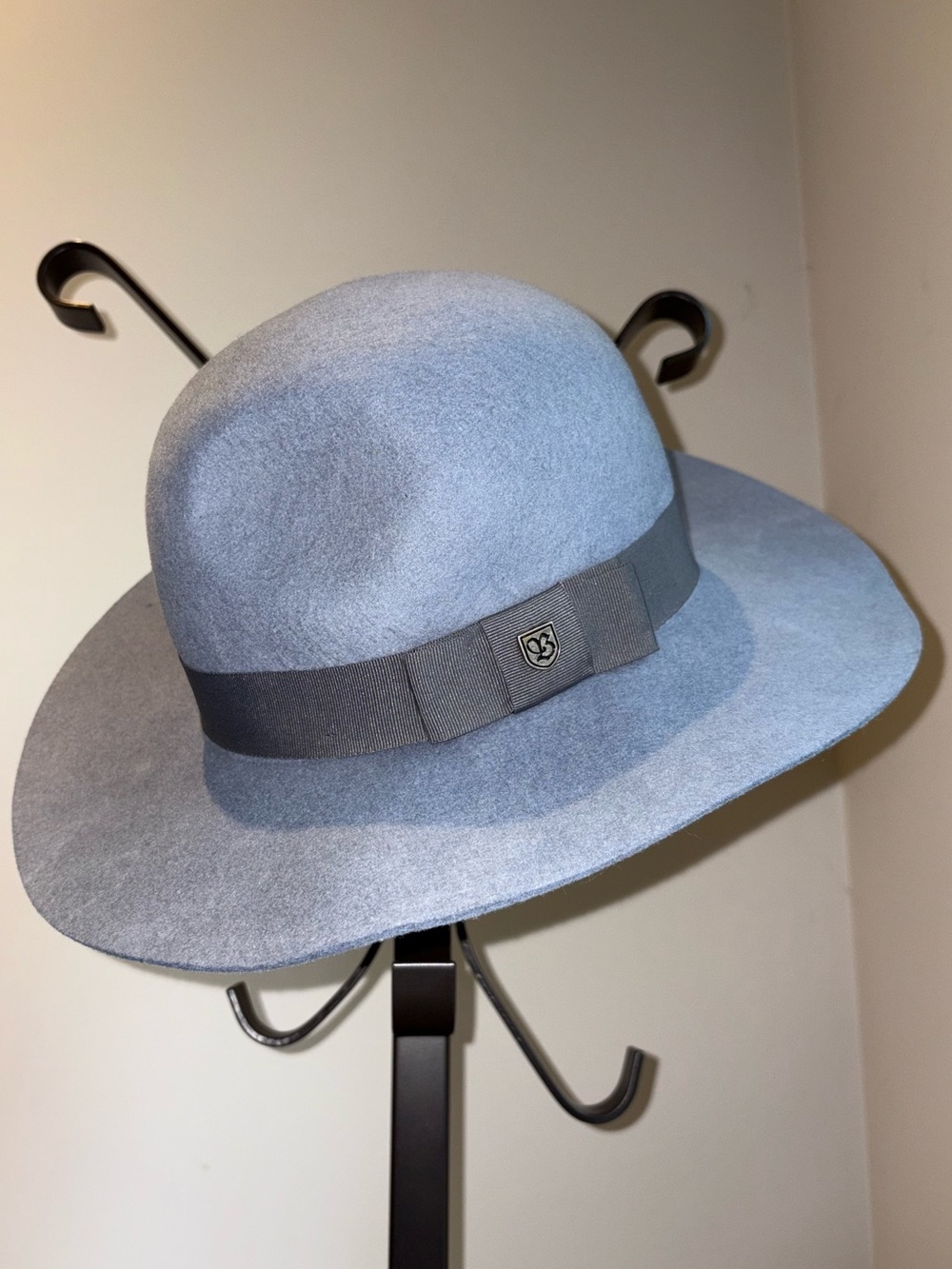 Brixton Structured Blue Felted Wool Fedora Hat Size Small 56cm Elevated Classic